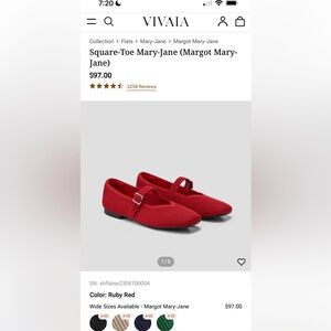 Vivaia red Mary Janes size 9-9.5 EU 40